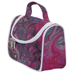 Marbling Ornate Satchel Handbag by kaleidomarblingart