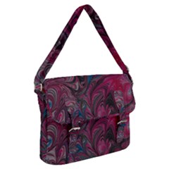 Marbling Ornate Buckle Messenger Bag by kaleidomarblingart