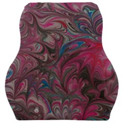 Marbling Ornate Car Seat Velour Cushion  by kaleidomarblingart