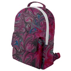 Marbling Ornate Flap Pocket Backpack (small) by kaleidomarblingart