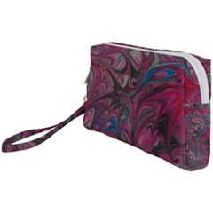 Marbling Ornate Wristlet Pouch Bag (small) by kaleidomarblingart