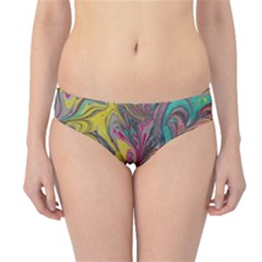 Abstract Marbling Hipster Bikini Bottoms by kaleidomarblingart