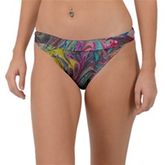 Abstract Marbling Band Bikini Bottom