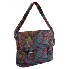 Abstract Marbling Buckle Messenger Bag by kaleidomarblingart