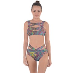 Abstract Marbling Bandaged Up Bikini Set  by kaleidomarblingart