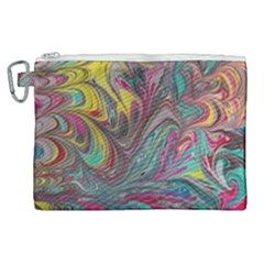 Abstract Marbling Canvas Cosmetic Bag (xl) by kaleidomarblingart