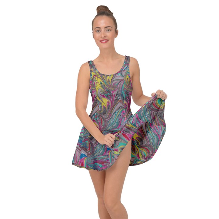 Abstract marbling Inside Out Casual Dress