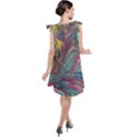 Abstract marbling Tie Up Tunic Dress View2