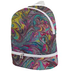 Abstract Marbling Zip Bottom Backpack