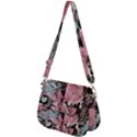 Marbling Collage Saddle Handbag View2