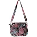 Marbling Collage Saddle Handbag View3