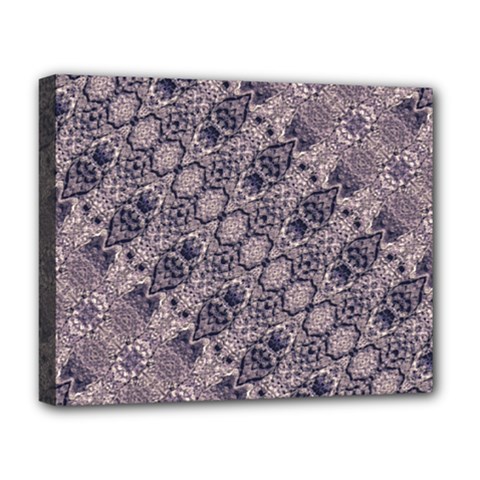 Violet Textured Mosaic Ornate Print Deluxe Canvas 20  X 16  (stretched) by dflcprintsclothing