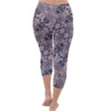 Violet Textured Mosaic Ornate Print Capri Winter Leggings  View4