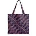 Violet Textured Mosaic Ornate Print Zipper Grocery Tote Bag View2