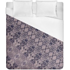 Violet Textured Mosaic Ornate Print Duvet Cover (california King Size)