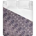 Violet Textured Mosaic Ornate Print Duvet Cover (California King Size) View1