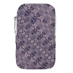 Violet Textured Mosaic Ornate Print Waist Pouch (small) by dflcprintsclothing