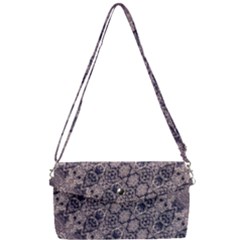 Violet Textured Mosaic Ornate Print Removable Strap Clutch Bag by dflcprintsclothing