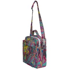 Abstract Marbling Swirls Crossbody Day Bag by kaleidomarblingart