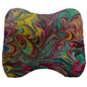 Abstract marbling swirls Velour Head Support Cushion View1