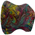 Abstract marbling swirls Velour Head Support Cushion View3