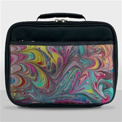 Abstract Marbling Swirls Lunch Bag by kaleidomarblingart