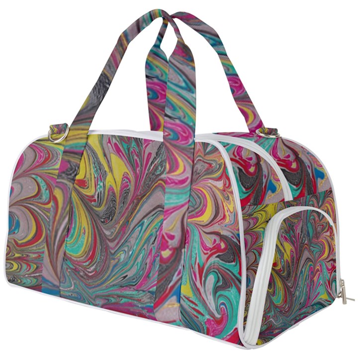 Abstract marbling swirls Burner Gym Duffel Bag