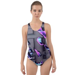 D B  Cut-out Back One Piece Swimsuit by MRNStudios