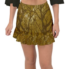 Forest Landscape Illustration 2 Fishtail Mini Chiffon Skirt by dflcprintsclothing