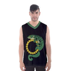 Whimsical Mexican Alligator Lizard Men s Basketball Tank Top by WayfarerApothecary