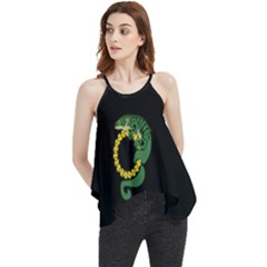 Whimsical Mexican Alligator Lizard Flowy Camisole Tank Top by WayfarerApothecary