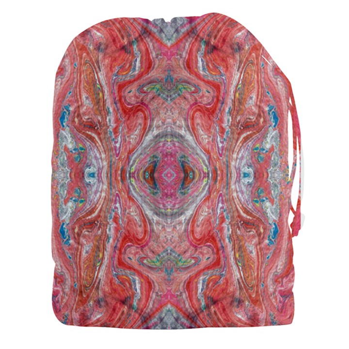 Intricate red marbling Drawstring Pouch (3XL)