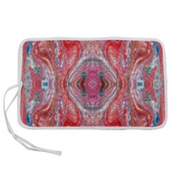 Intricate Red Marbling Pen Storage Case (s) by kaleidomarblingart