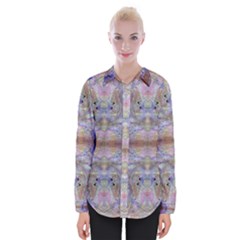 Amethyst Marbling Womens Long Sleeve Shirt