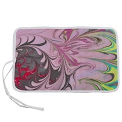 Petals With Marbling Pen Storage Case (l) by kaleidomarblingart