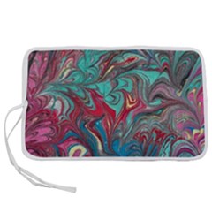 Psychedelic Marbling Patterns Iv Pen Storage Case (l) by kaleidomarblingart