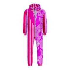 Cccartonnslogobg7 Cupycakescollage11pinknewbkgrd* Jokerscullzzz7117 Logohotpinkpattern Hooded Jumpsuit (kids) by DayDreamersBoutique