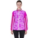 Cccartonnslogobg7 Cupycakescollage11pinknewbkgrd* Jokerscullzzz7117 Logohotpinkpattern Women s High Neck Windbreaker View1