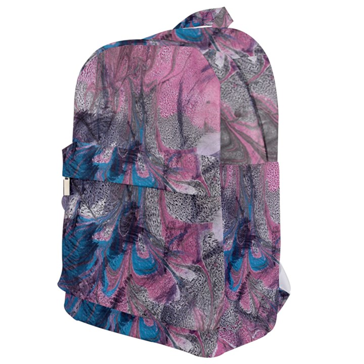 Brush strokes on marbling patterns Classic Backpack