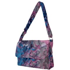 Brush Strokes On Marbling Patterns Full Print Messenger Bag (l) by kaleidomarblingart