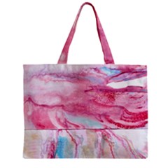 Abstract Marbling Zipper Mini Tote Bag by kaleidomarblingart