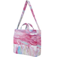 Abstract Marbling Square Shoulder Tote Bag by kaleidomarblingart