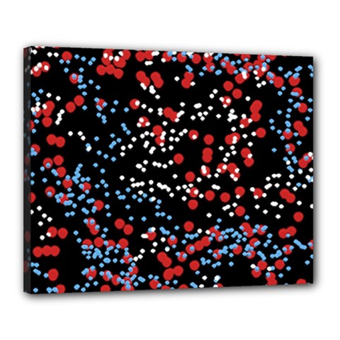 Multicolored Bubbles Motif Abstract Pattern Canvas 20  X 16  (stretched) by dflcprintsclothing