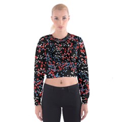 Multicolored Bubbles Motif Abstract Pattern Cropped Sweatshirt