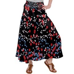 Multicolored Bubbles Motif Abstract Pattern Satin Palazzo Pants by dflcprintsclothing