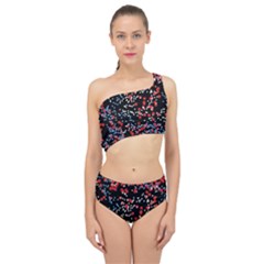 Multicolored Bubbles Motif Abstract Pattern Spliced Up Two Piece Swimsuit by dflcprintsclothing