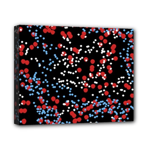 Multicolored Bubbles Motif Abstract Pattern Canvas 10  X 8  (stretched) by dflcprintsclothing