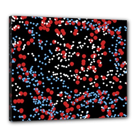 Multicolored Bubbles Motif Abstract Pattern Canvas 24  X 20  (stretched) by dflcprintsclothing