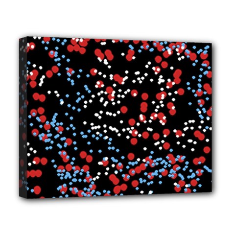 Multicolored Bubbles Motif Abstract Pattern Deluxe Canvas 20  X 16  (stretched) by dflcprintsclothing