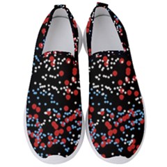 Multicolored Bubbles Motif Abstract Pattern Men s Slip On Sneakers by dflcprintsclothing